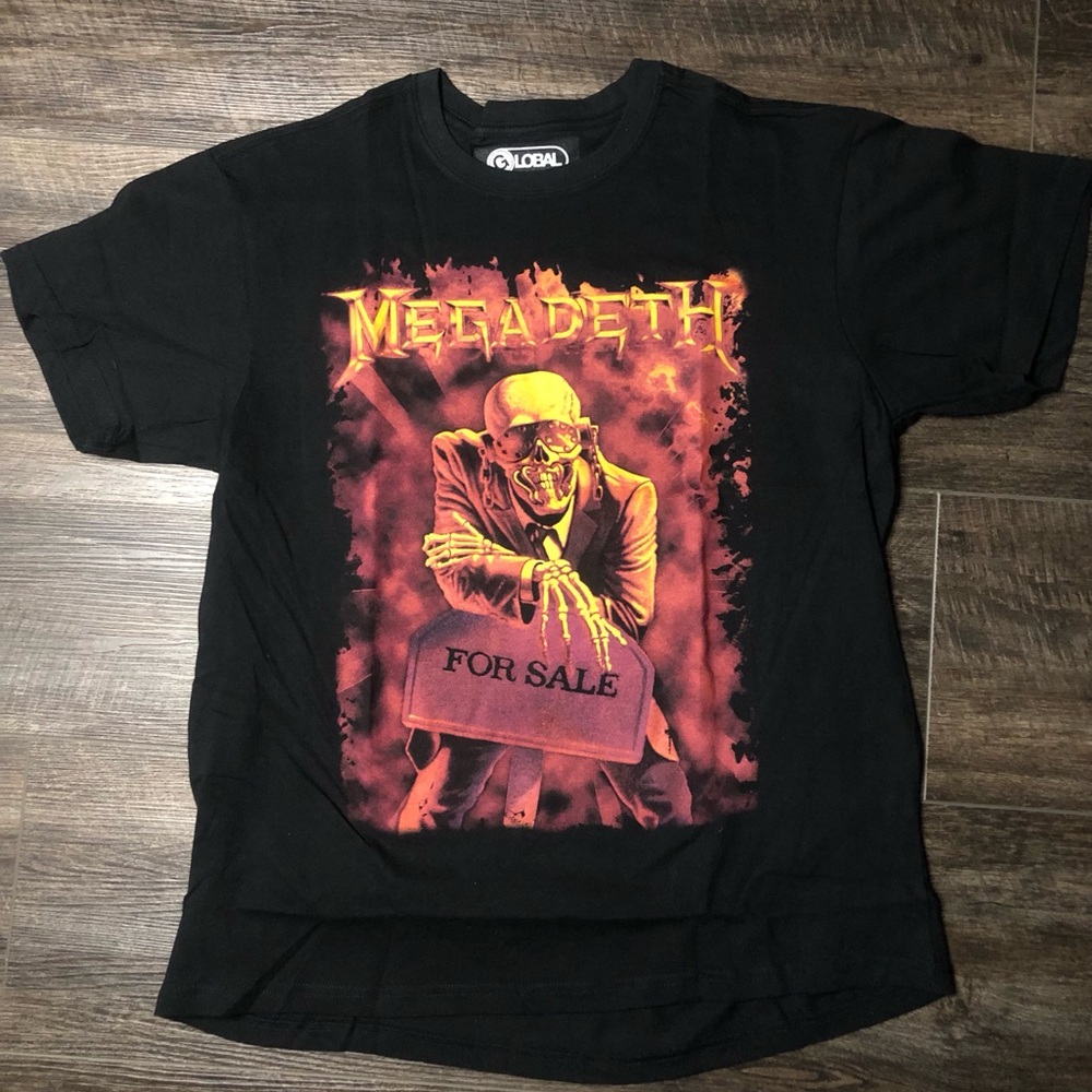Mega Deth Large Black T Shirt